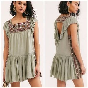 Free People Embroidered Peasant Dress